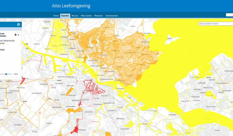 Kaart ecologische waterkwaliteit Foto van kaart ecologische waterkwaliteit