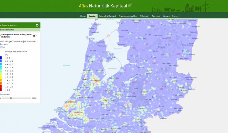 snapshot UHI kaart snapshot UHI