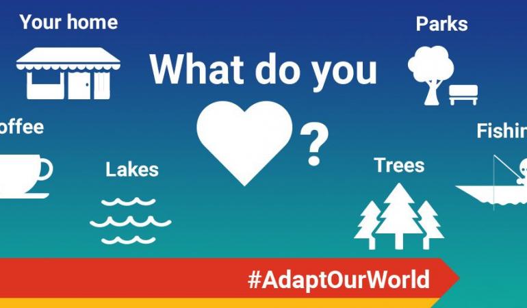 Logo #AdaptOurWorld